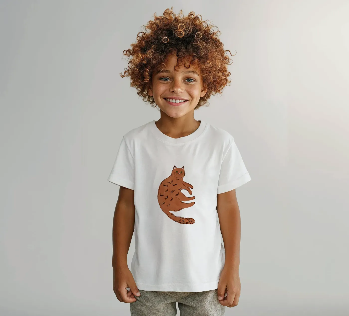 Ginger Kat kinder t-shirt van Orara Studio