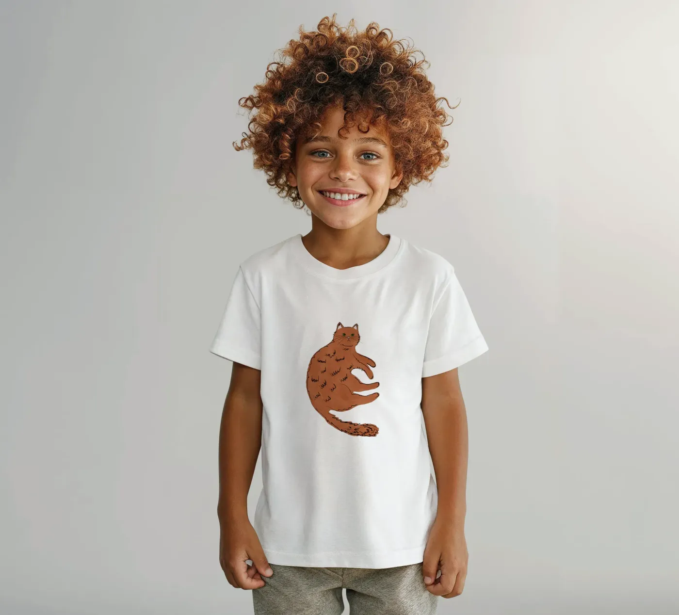 Ginger Cat t-shirt bambini da Orara Studio