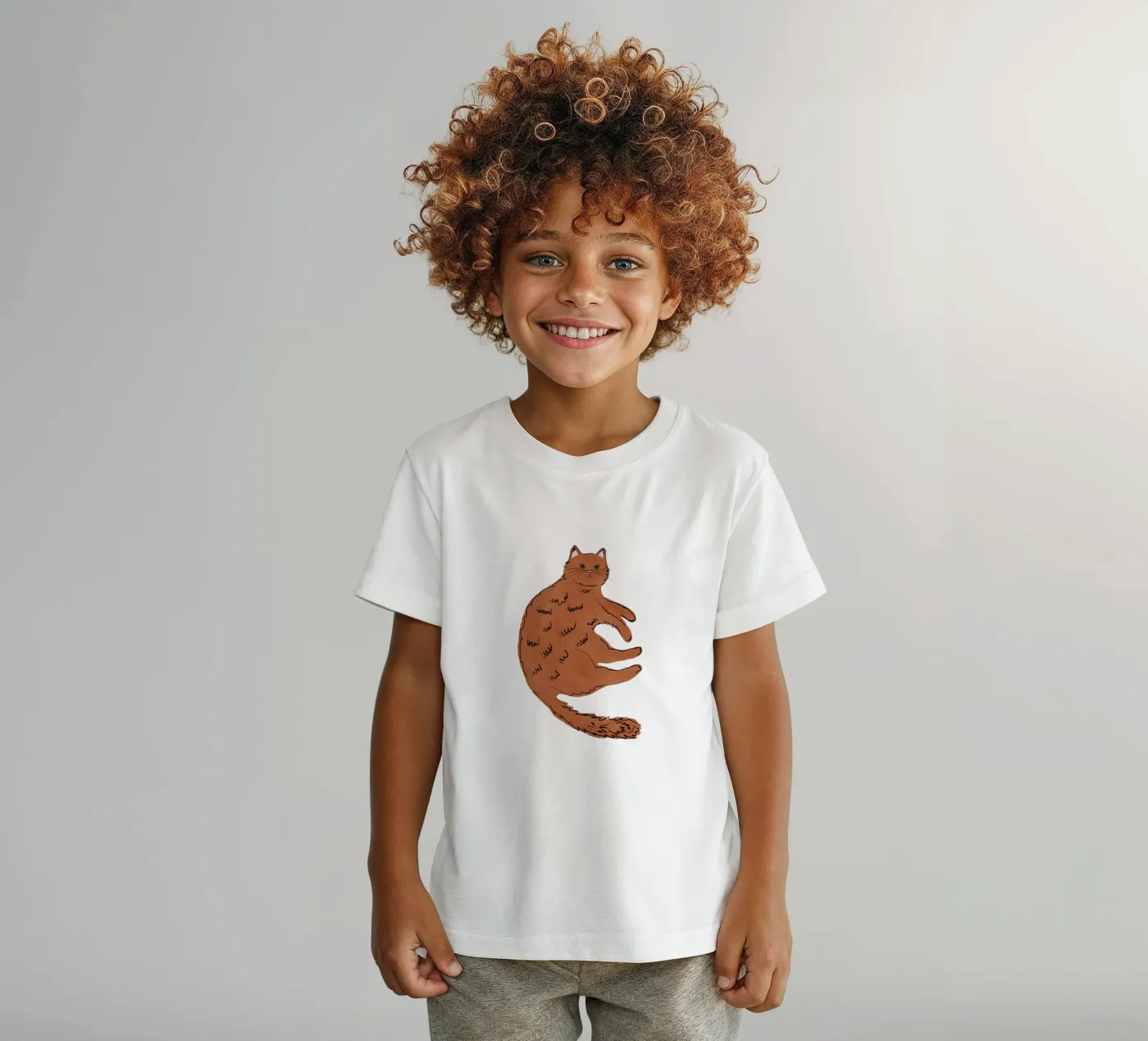 Ginger Kat kinder t-shirt van Orara Studio