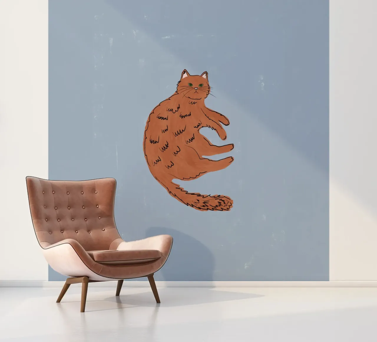 Ginger Kat fotobehang van Orara Studio