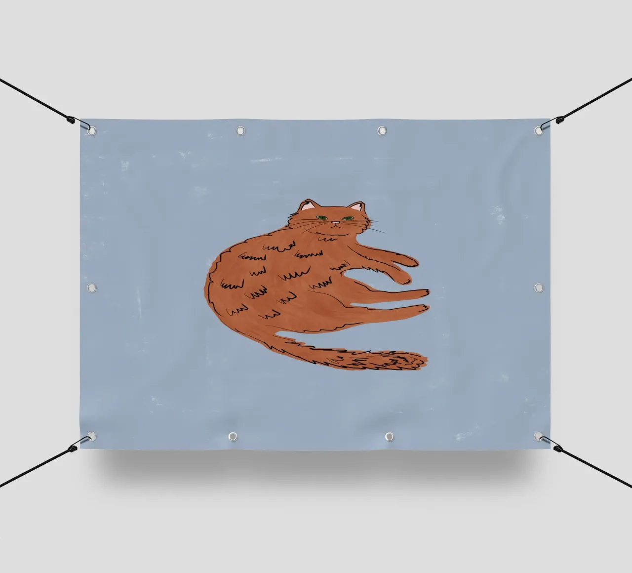 Ginger Cat telo in pvc da Orara Studio