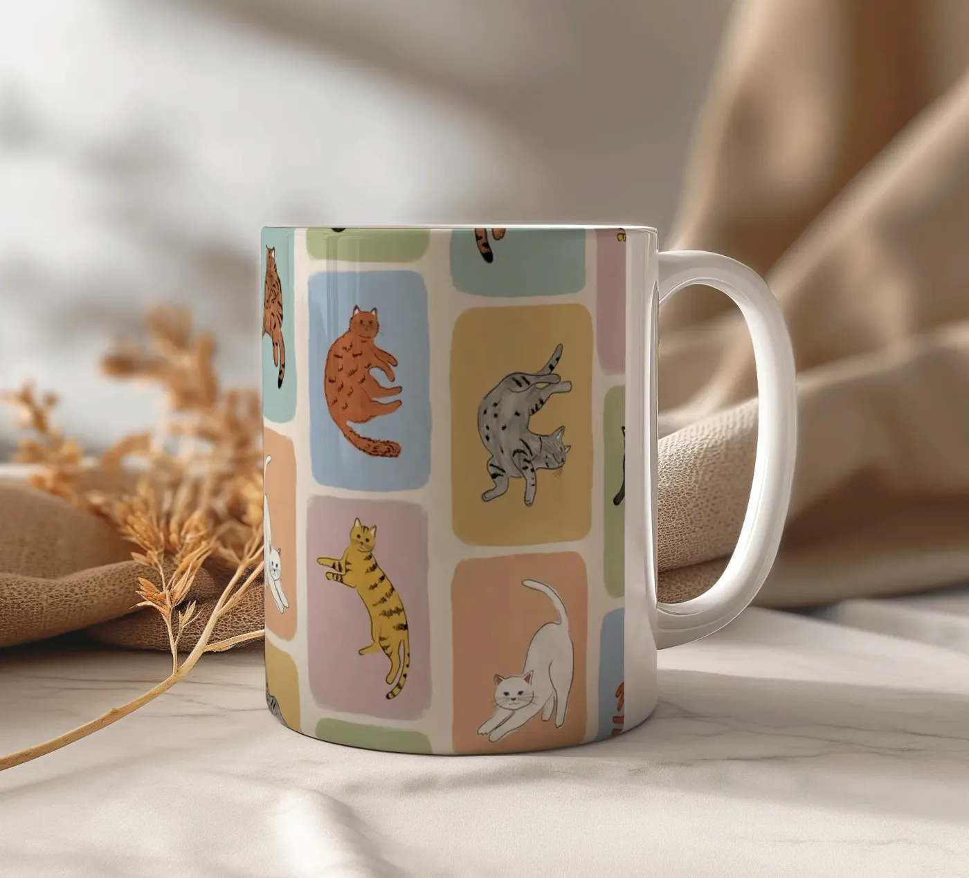 Ginger Cat ceramic mug by Orara Studio