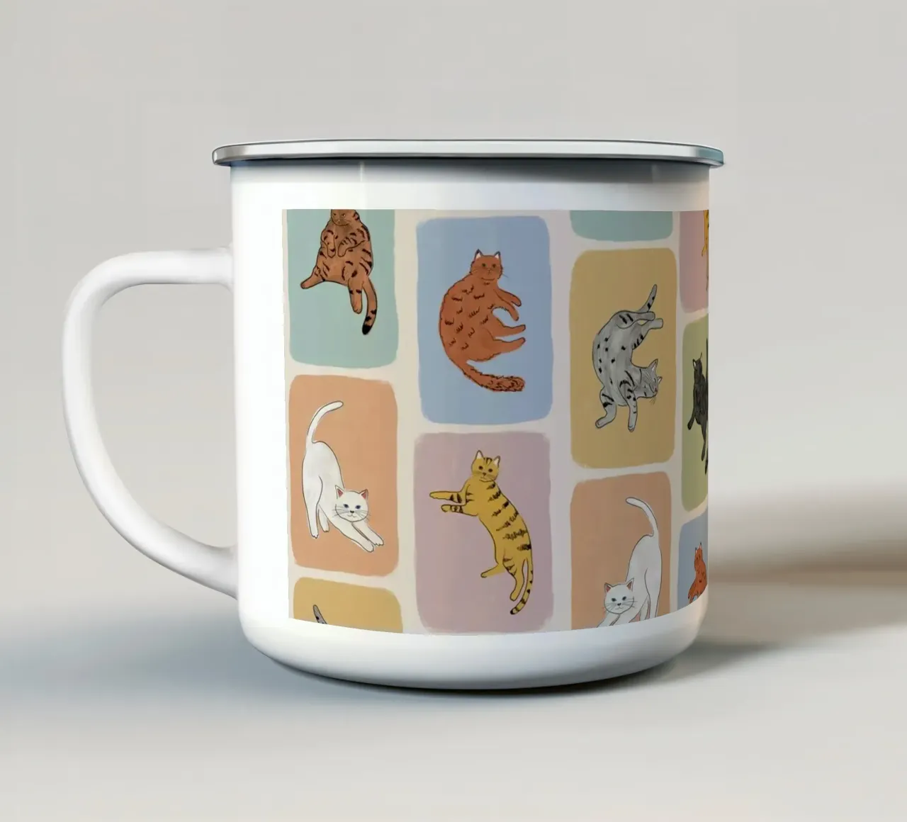 Ginger Cat tazza in smalto da Orara Studio