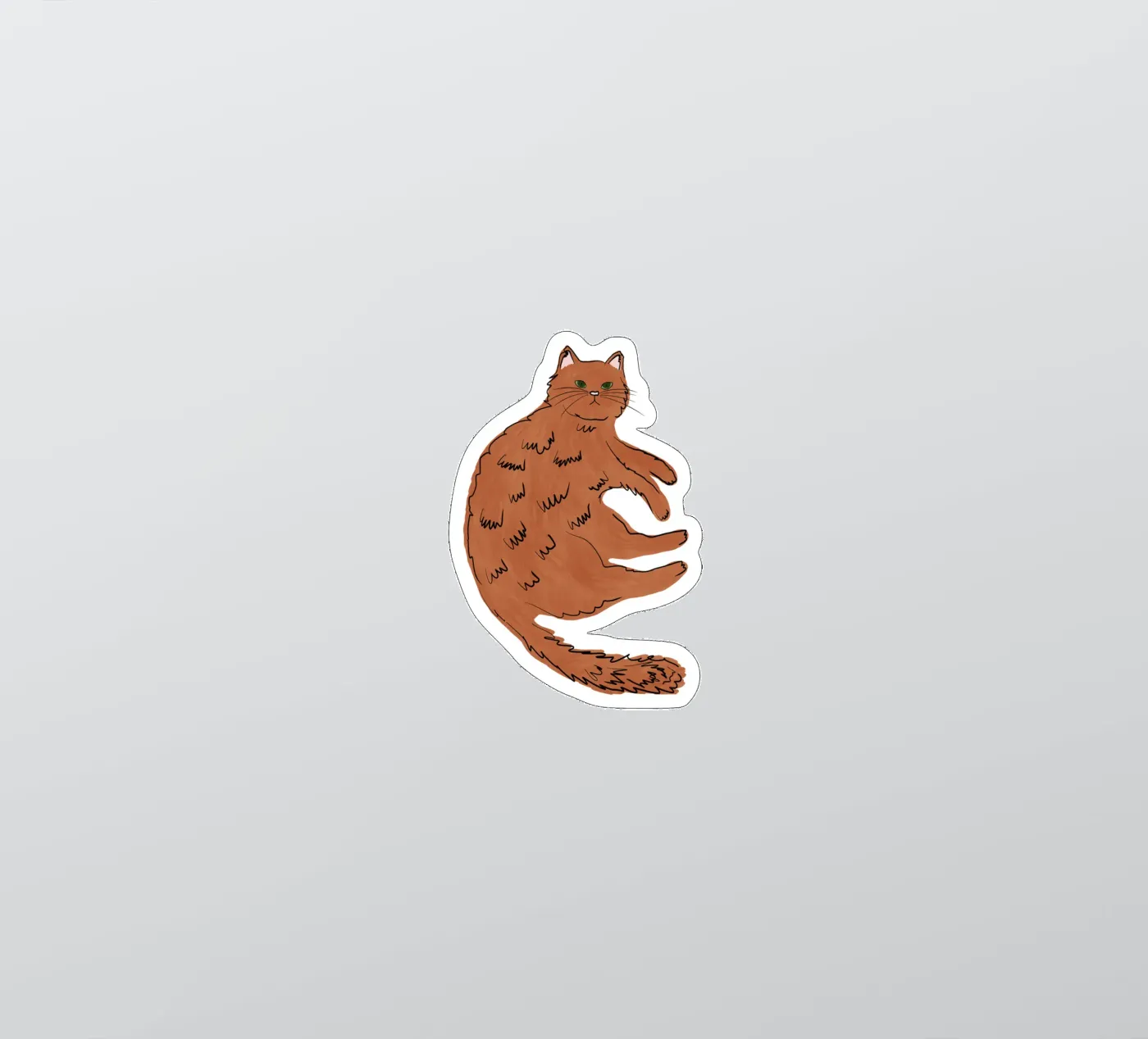 Ginger Kat sticker van Orara Studio