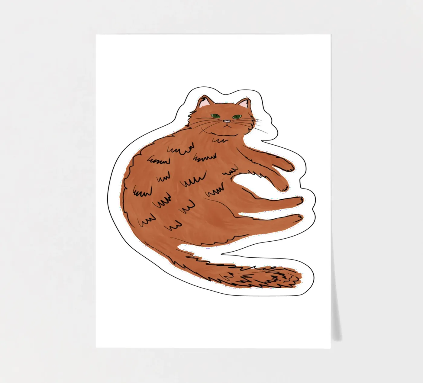 Ginger Cat sticker sheet by Orara Studio
