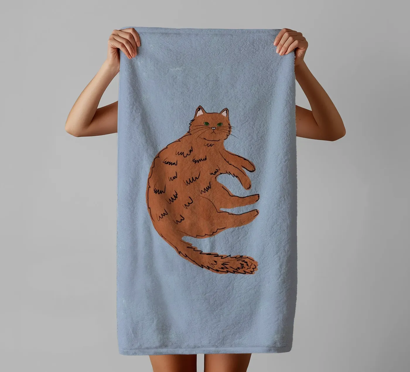 Ginger Kat badhanddoek van Orara Studio