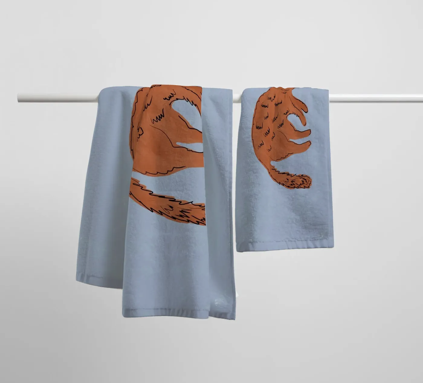 Ginger Kat badhanddoek van Orara Studio