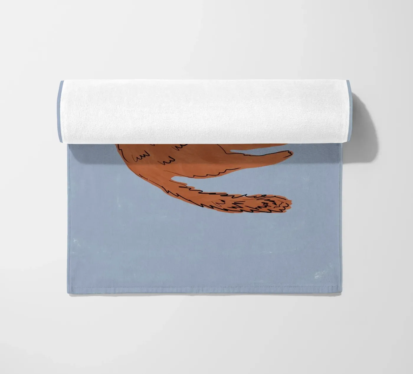 Ginger Cat beach towel by Orara Studio