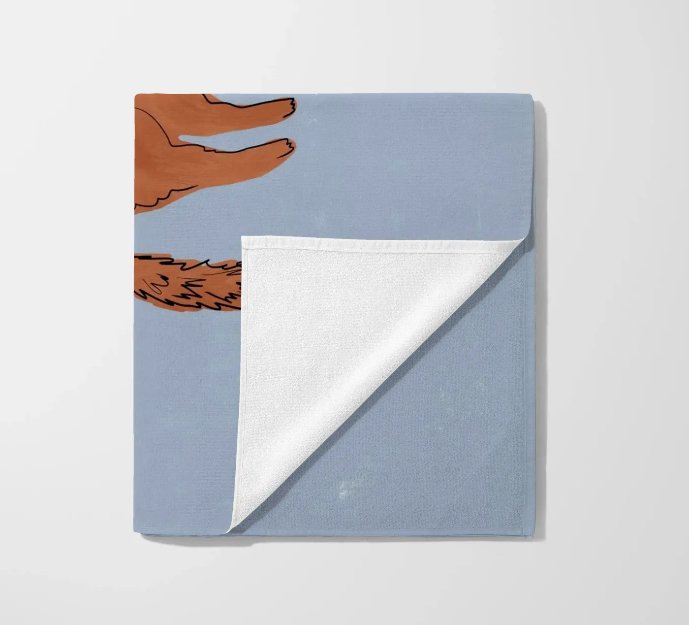 Ginger Cat beach towel by Orara Studio