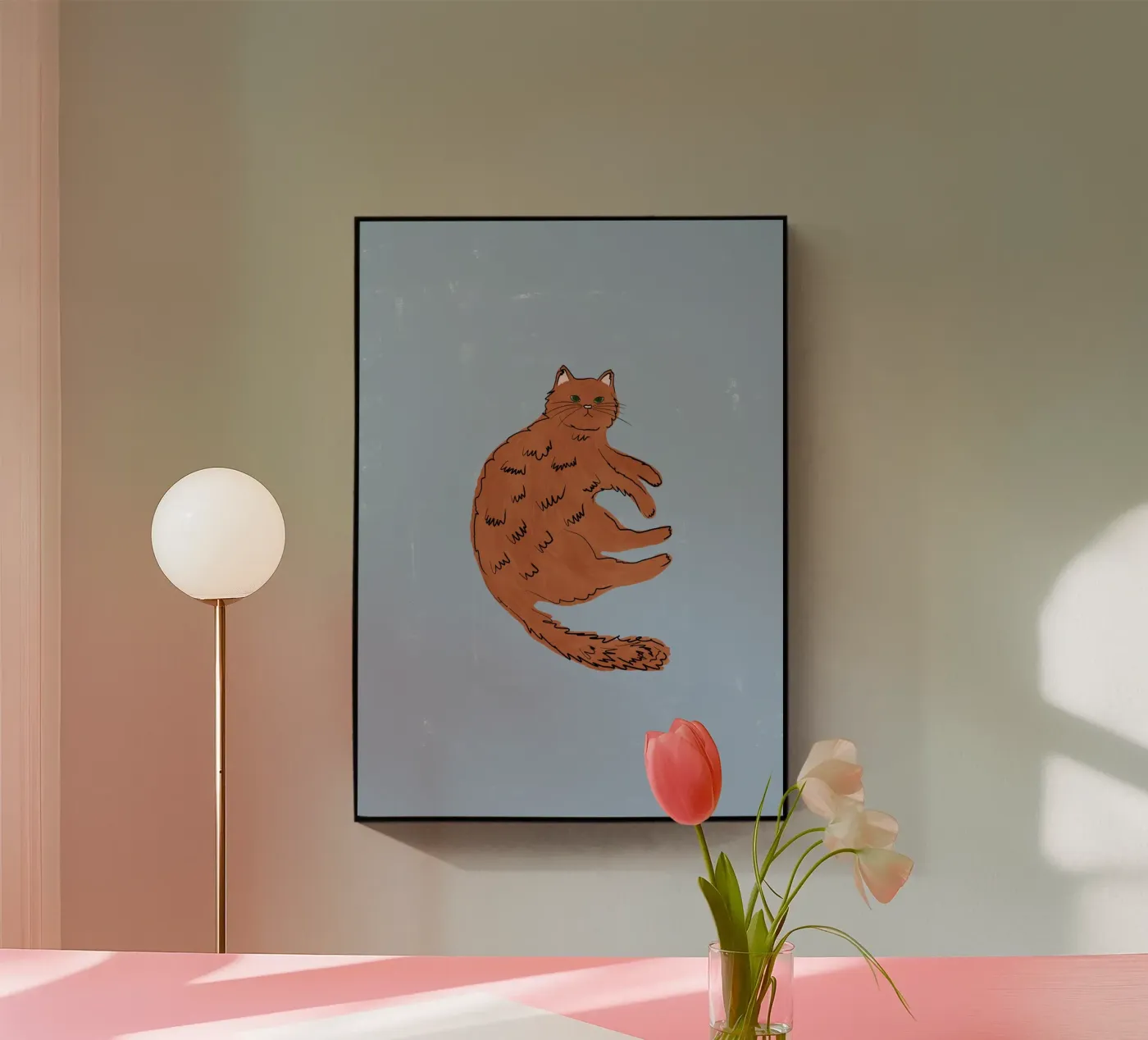 Ginger Cat acryl van Orara Studio