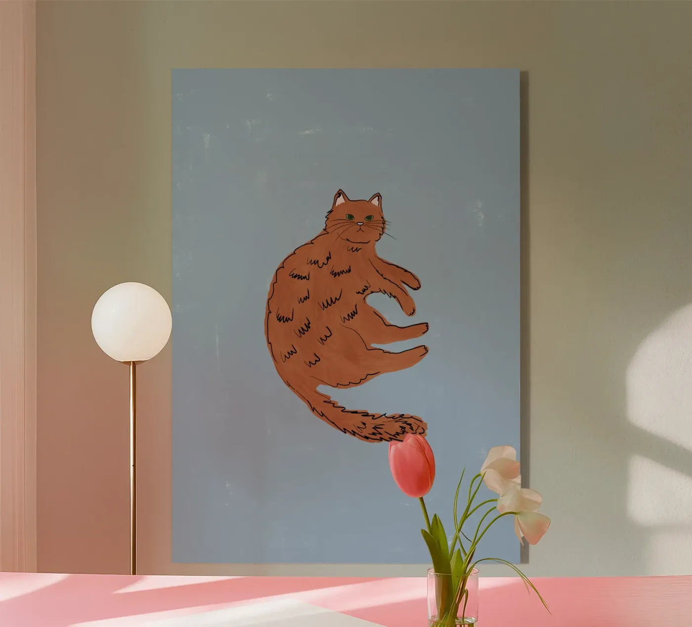 Ginger Cat acryl van Orara Studio