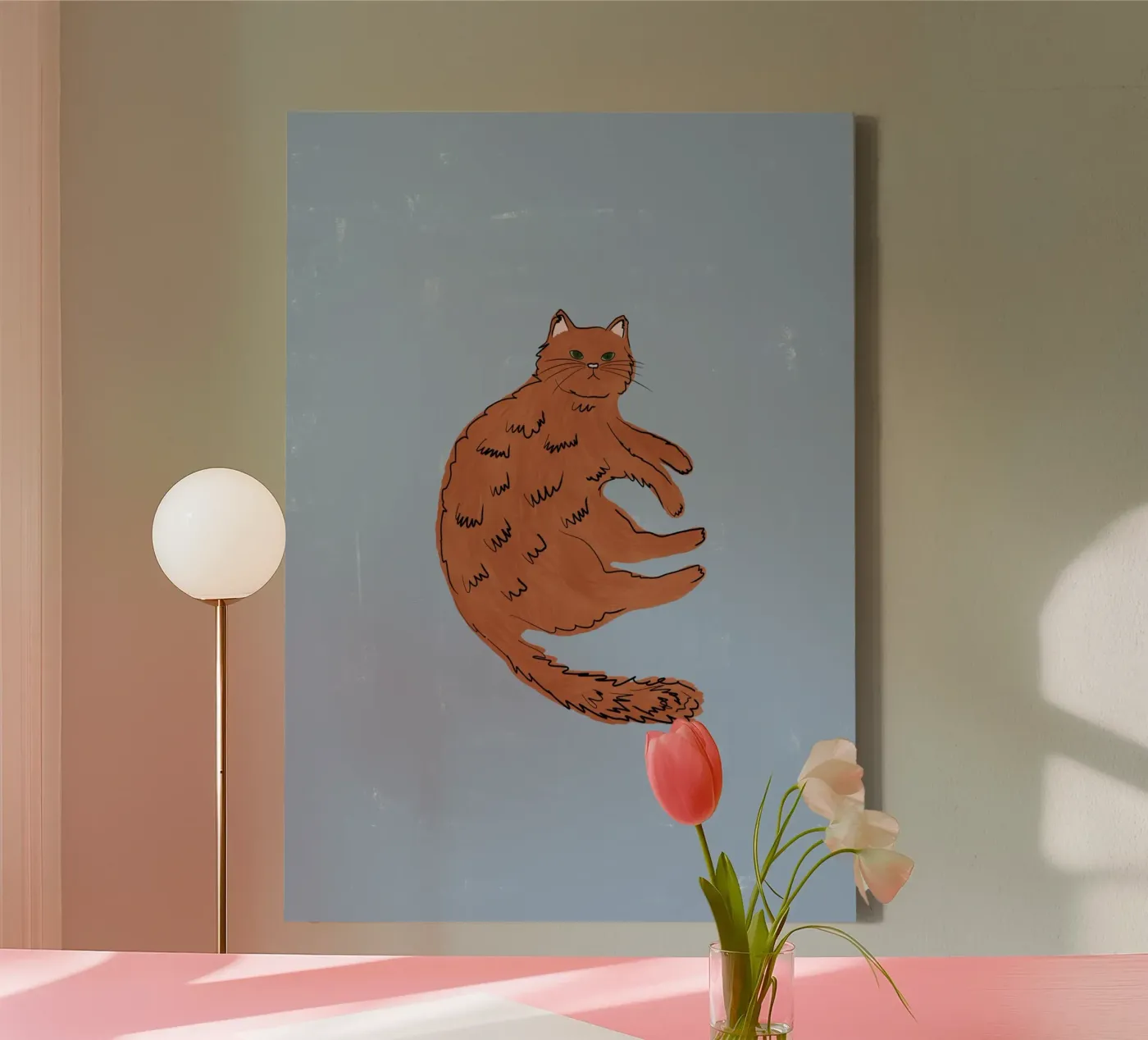 Ginger Kat canvas van Orara Studio