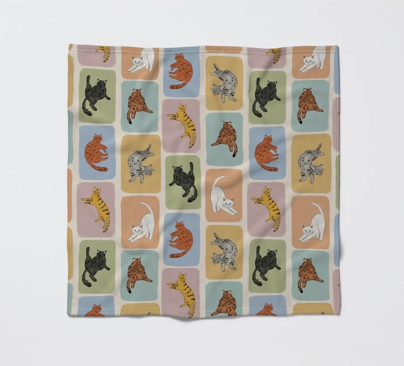 Chat gingembre plaid polaire de Orara Studio