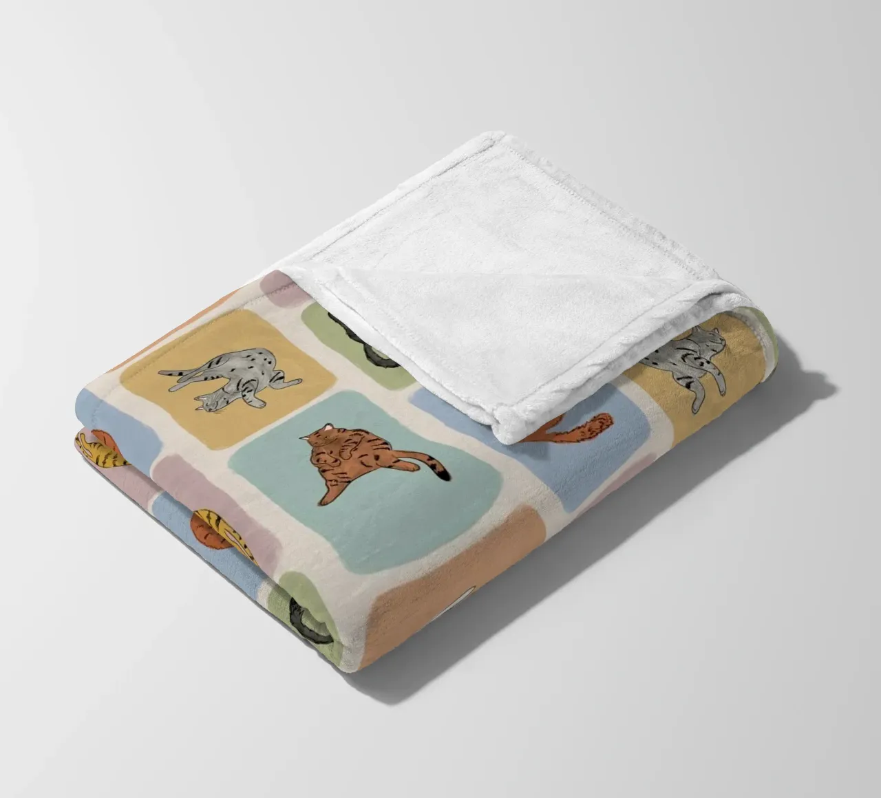 Ginger Cat coperta in pile da Orara Studio