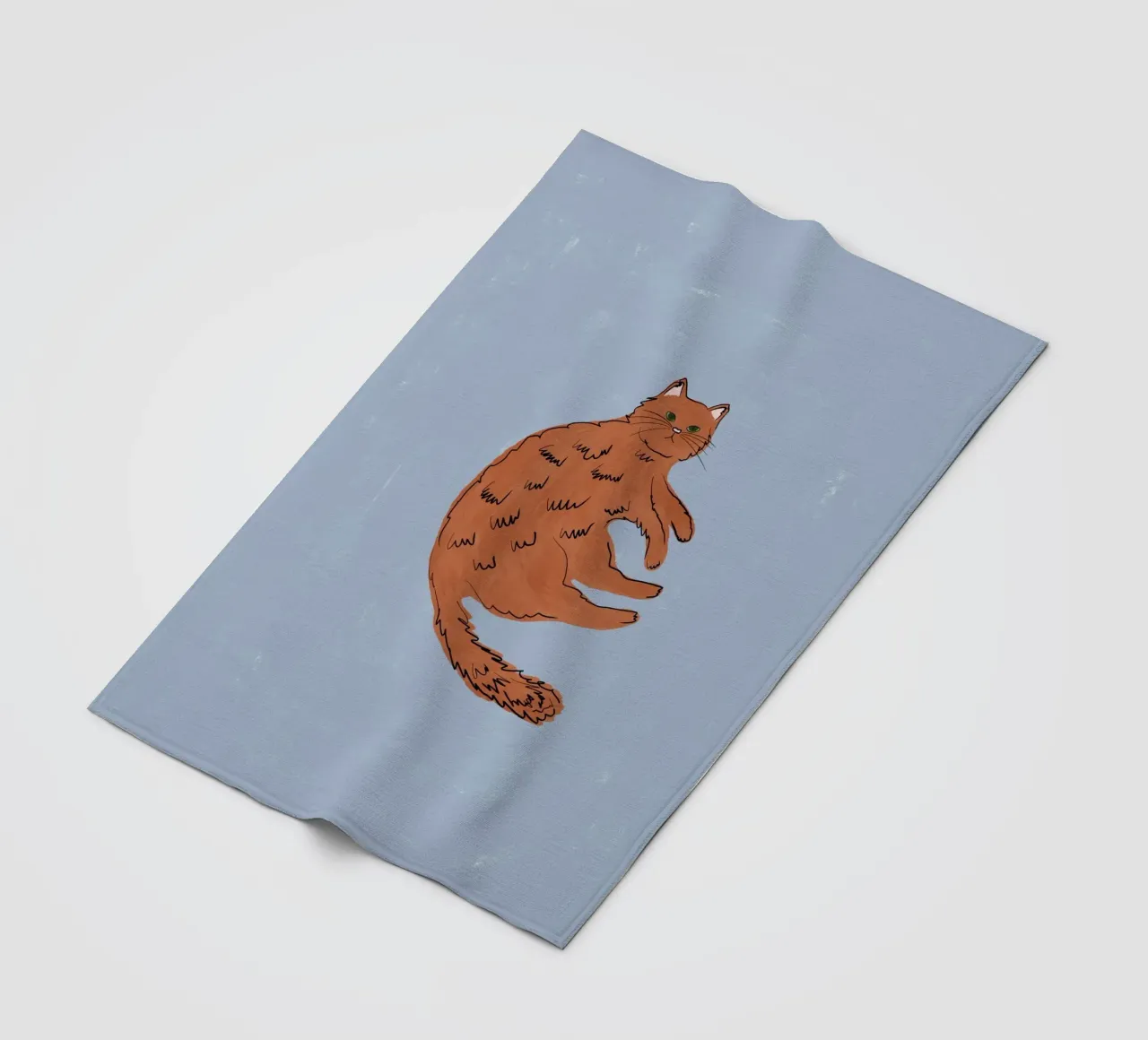Ginger Cat coperta in pile da Orara Studio