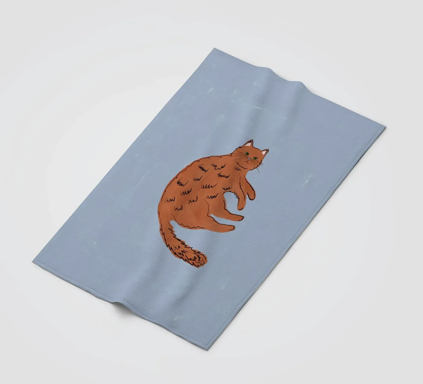 Chat gingembre plaid polaire de Orara Studio