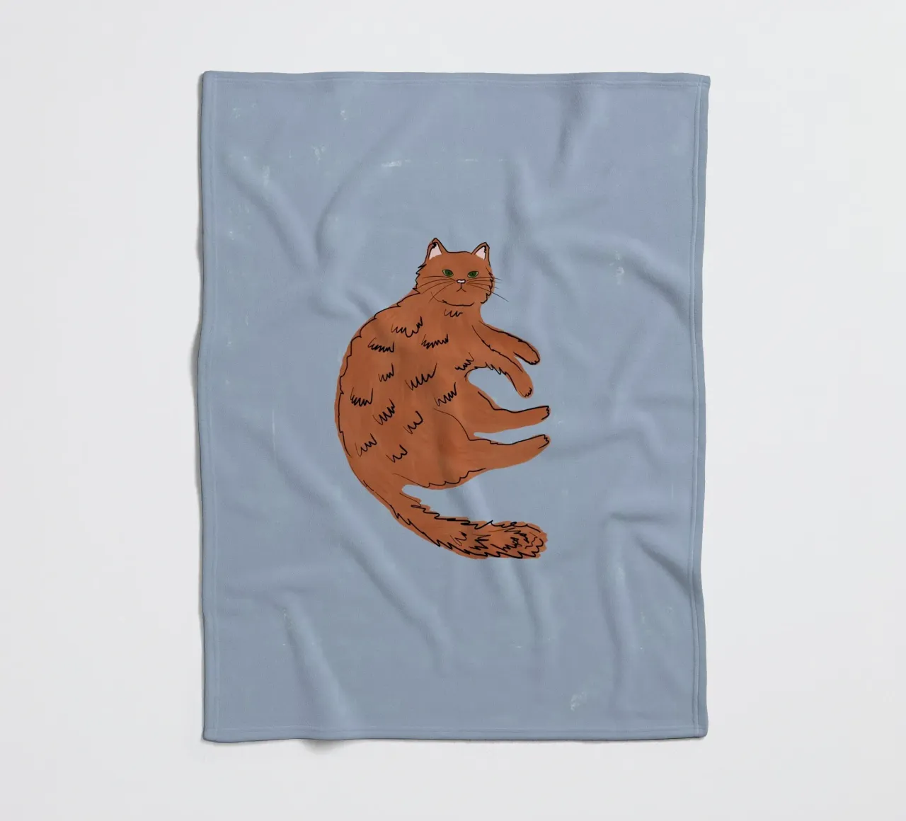Ginger Cat coperta in pile da Orara Studio