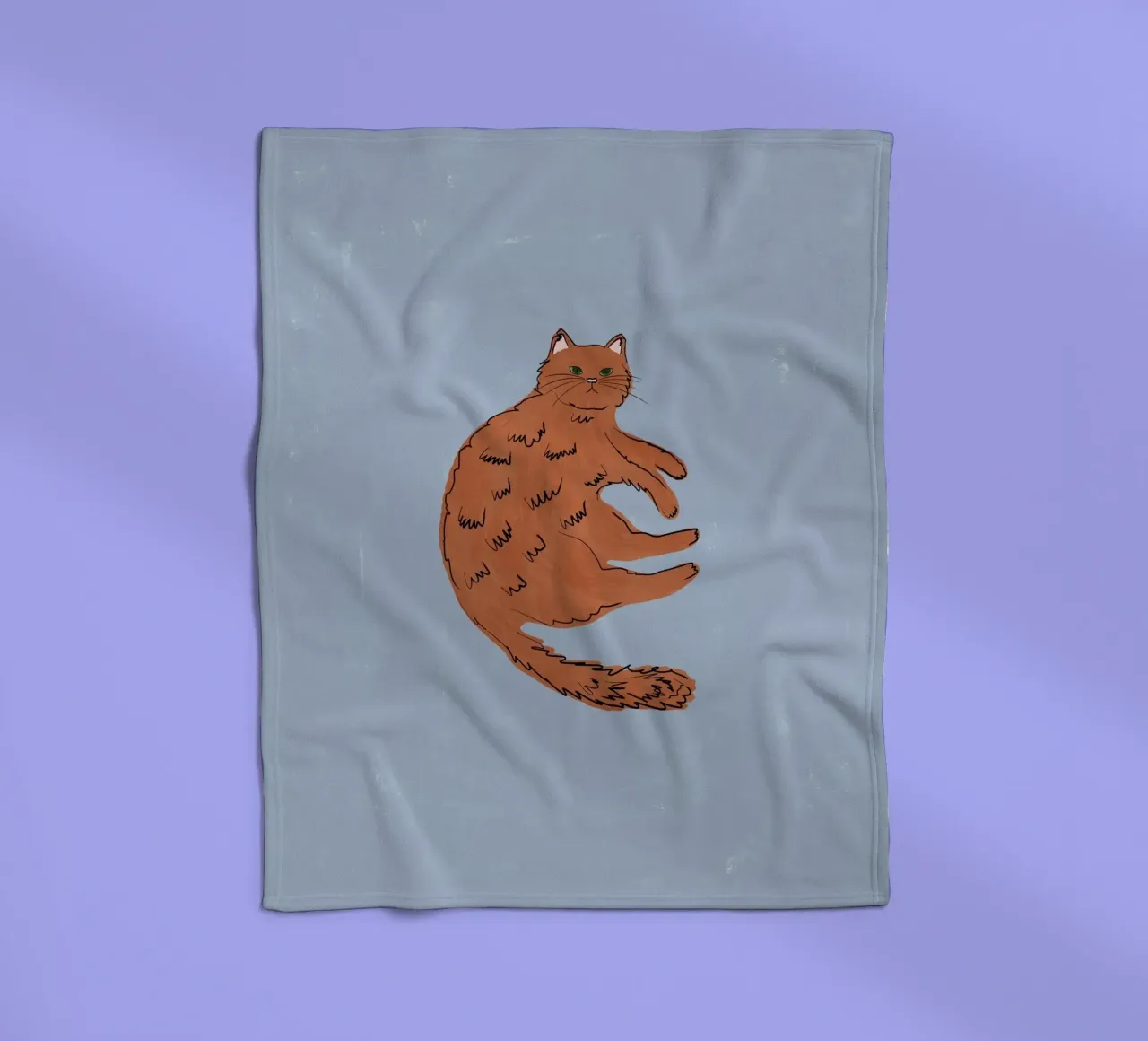 Ginger Kat fleecedeken van Orara Studio