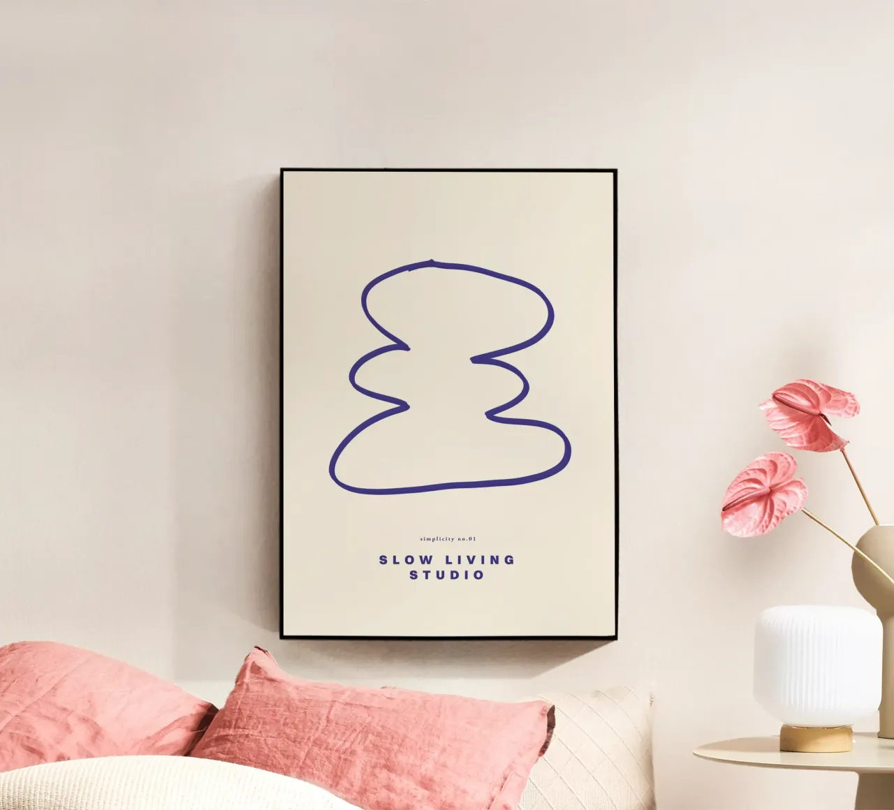 Simplicity No.01 - Line Art astratta moderna e minimale plexiglass da TABLAATARTISTIC