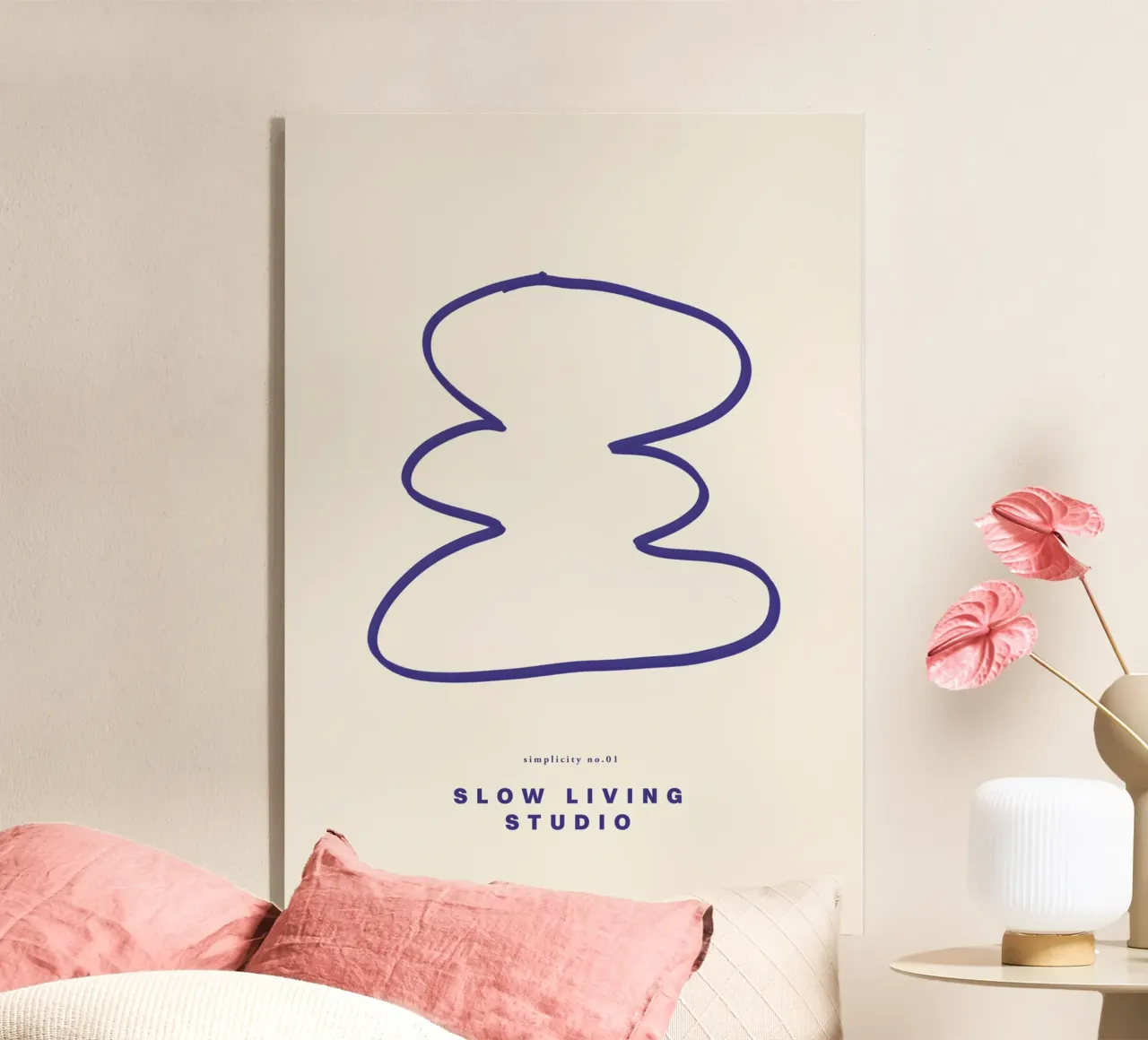 Simplicity No.01 - Line Art astratta moderna e minimale plexiglass da TABLAATARTISTIC