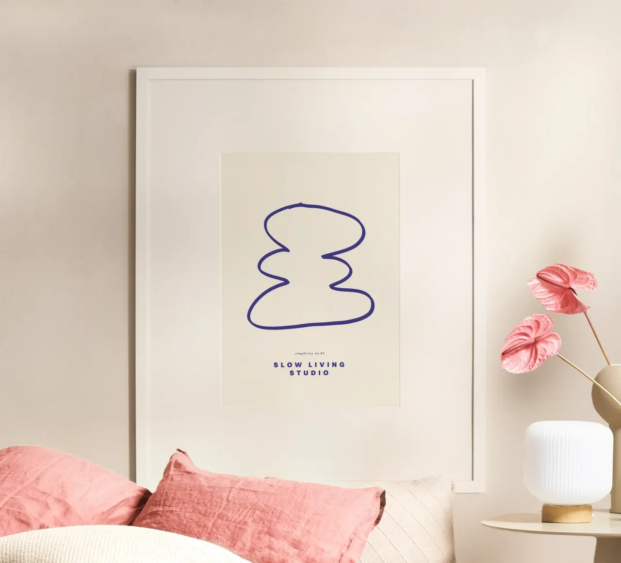 Simplicity No.01 - Line Art astratta moderna e minimale carta hahnemühle da TABLAATARTISTIC