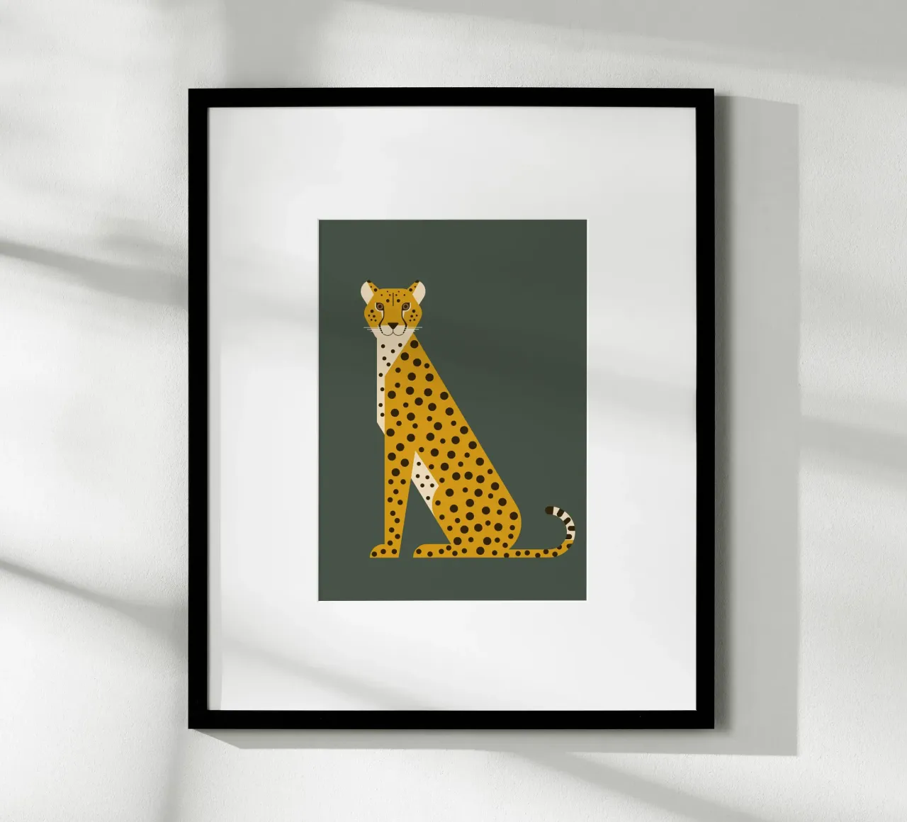 Sitzender Gepard Poster von Carolin Vonhoff