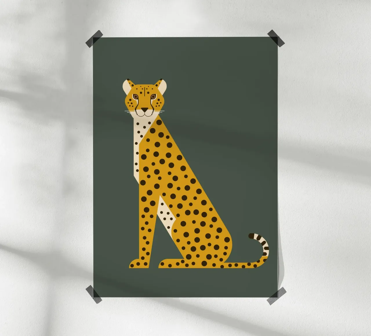 Sitzender Gepard Poster von Carolin Vonhoff