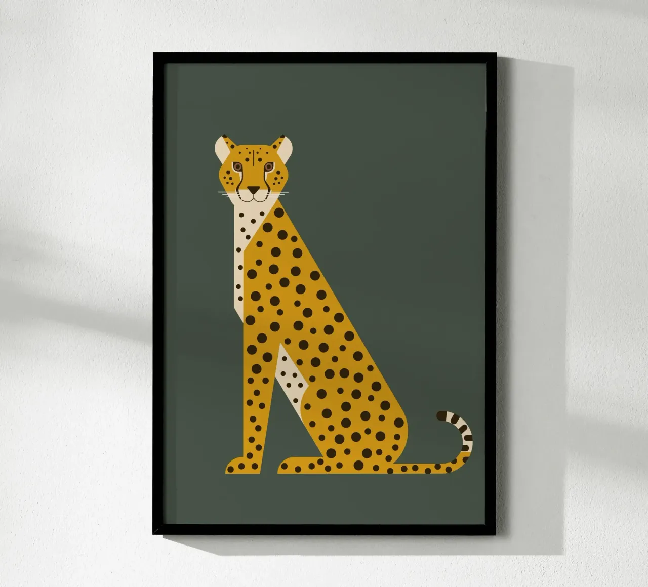 Sitzender Gepard Poster von Carolin Vonhoff