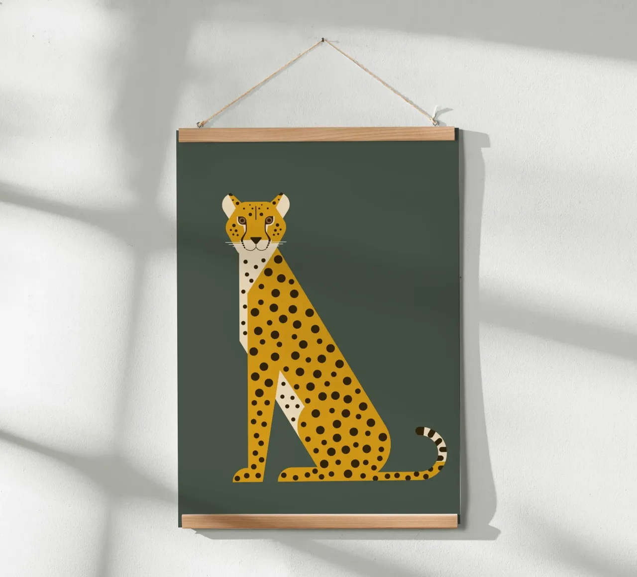 Sitzender Gepard Poster von Carolin Vonhoff