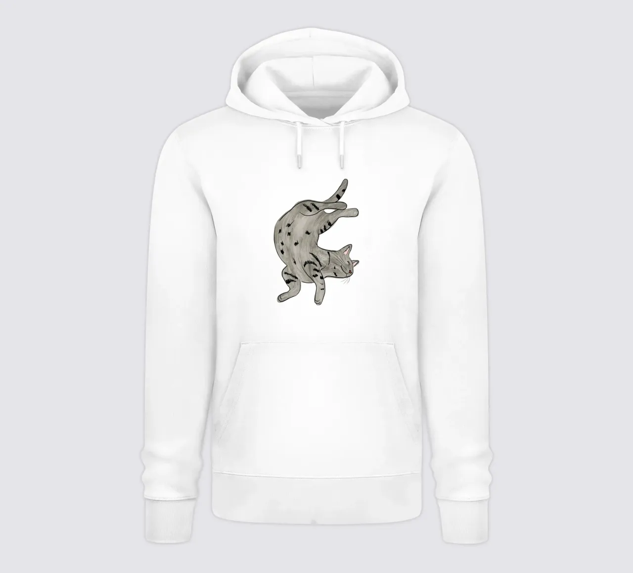 Gatto grigio felpa con cappuccio da Orara Studio