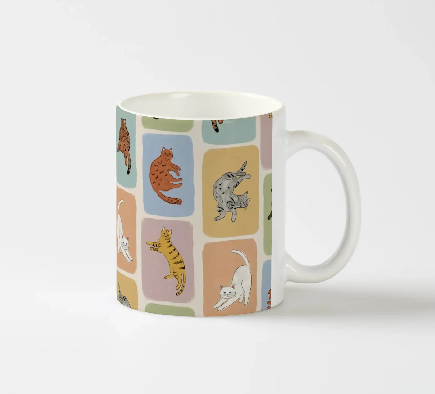 Grey Cat ceramic mug by Orara Studio