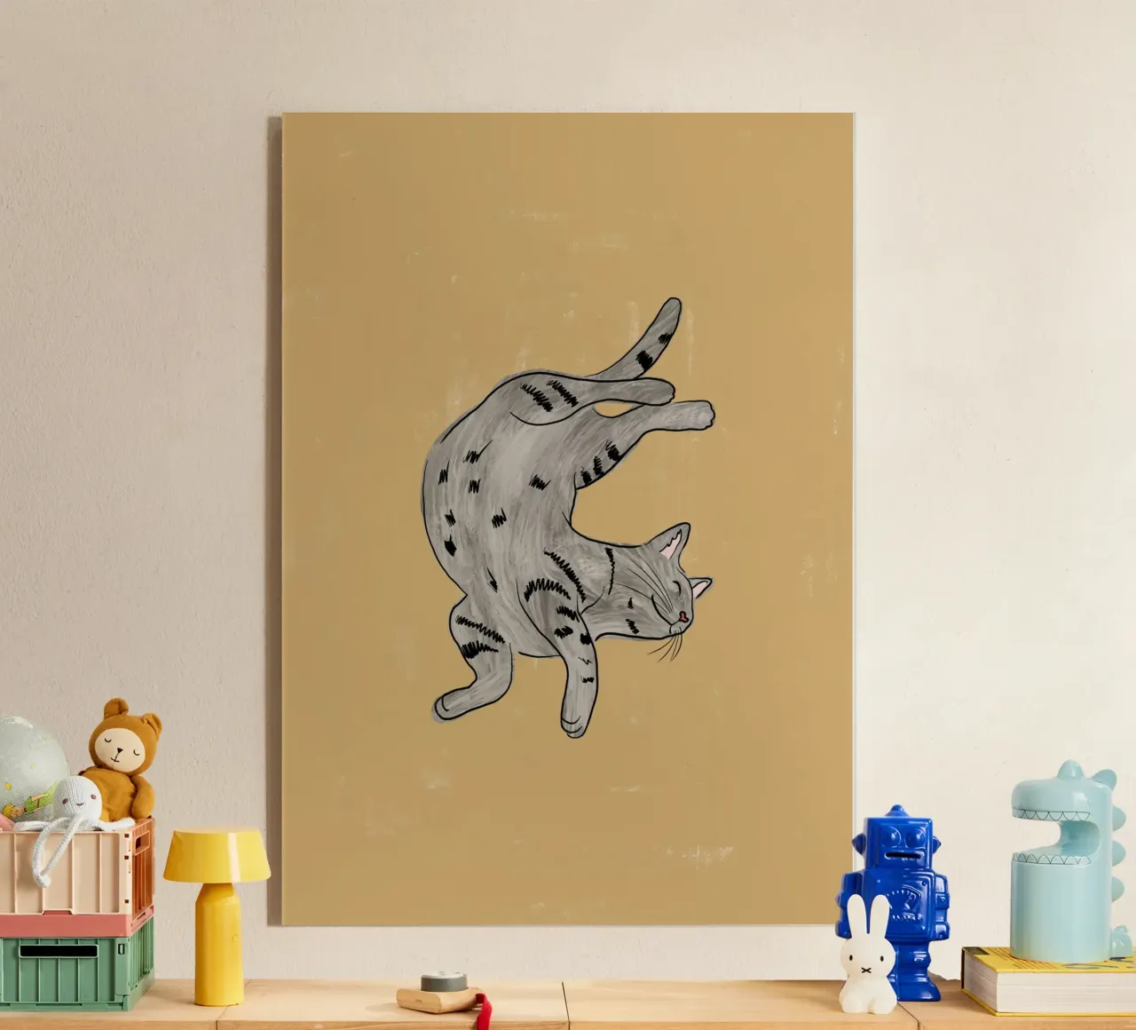 Gatto grigio plexiglass da Orara Studio