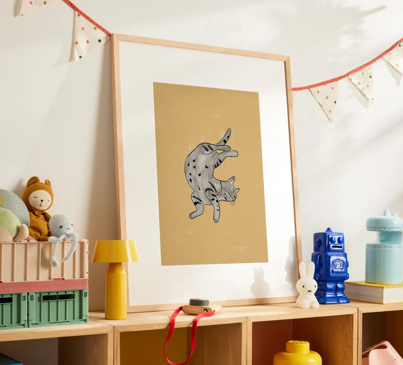 Gatto grigio poster da Orara Studio