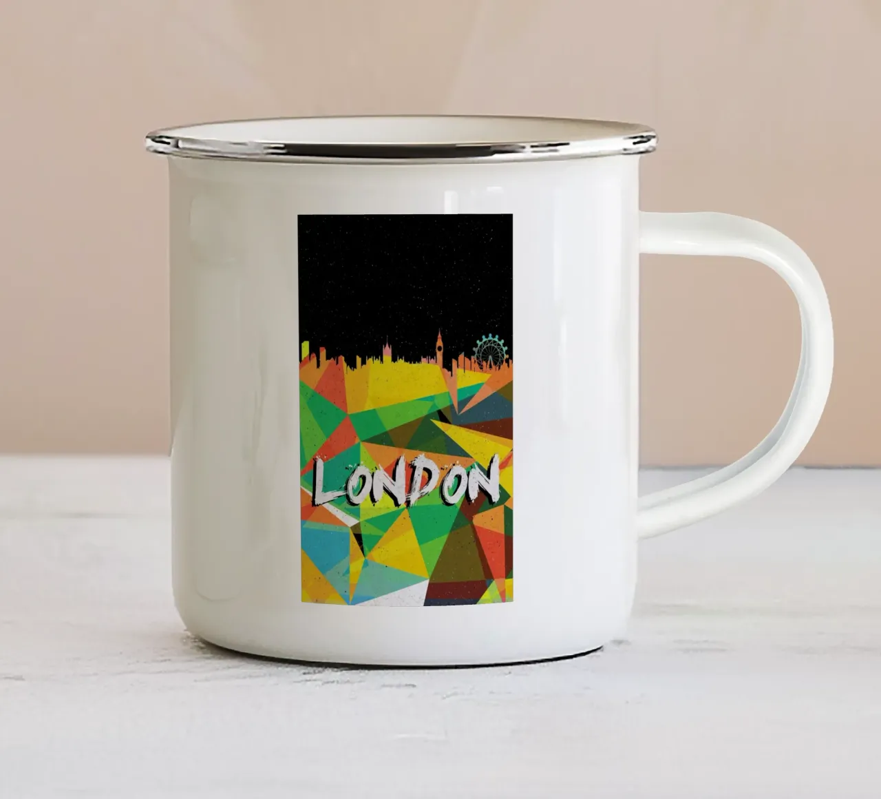 London tazza in smalto da Danny Ivan