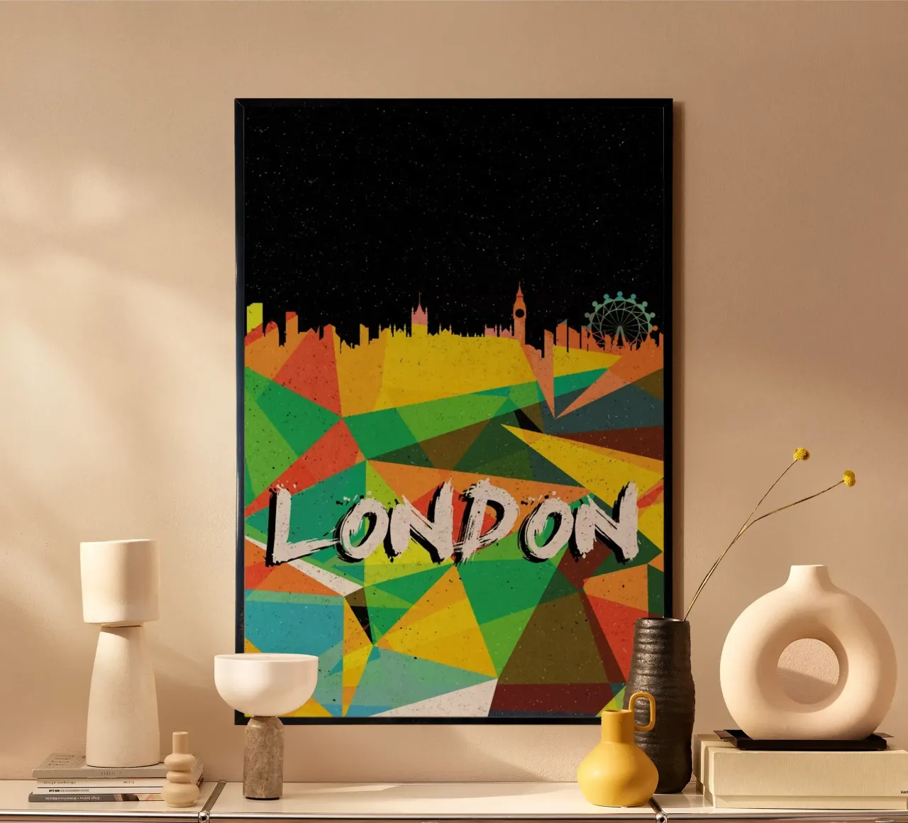 London poster avec cadre en aluminium de Danny Ivan