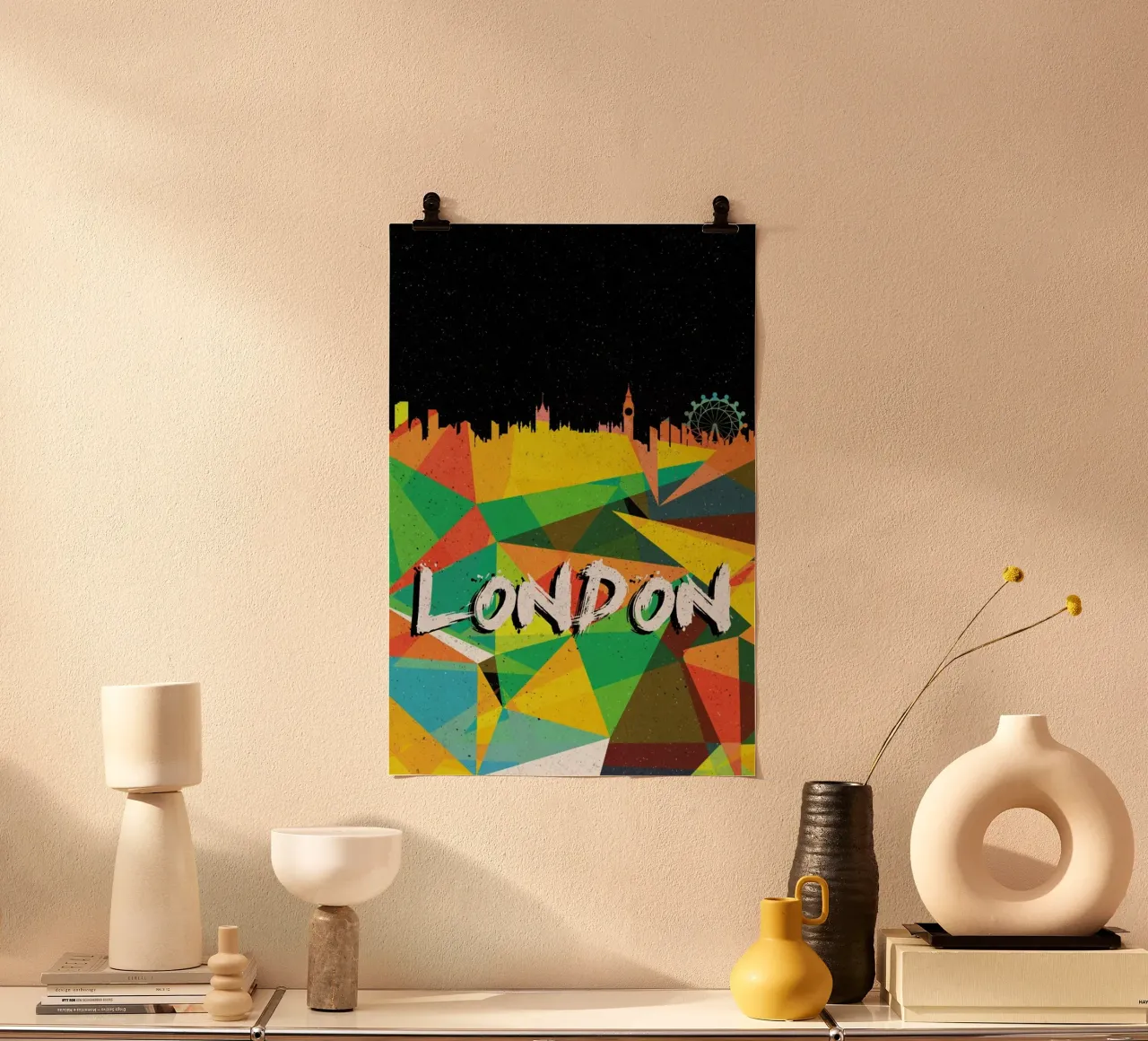 London poster avec cadre en aluminium de Danny Ivan