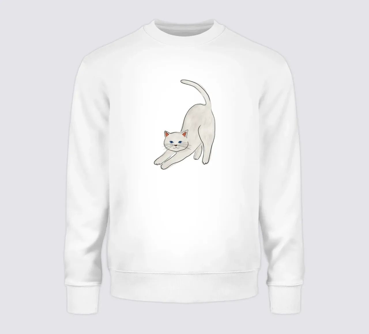 Gato blanco sudadera de Orara Studio