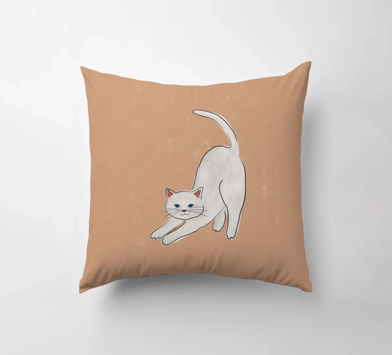 Gatto bianco cuscino da Orara Studio