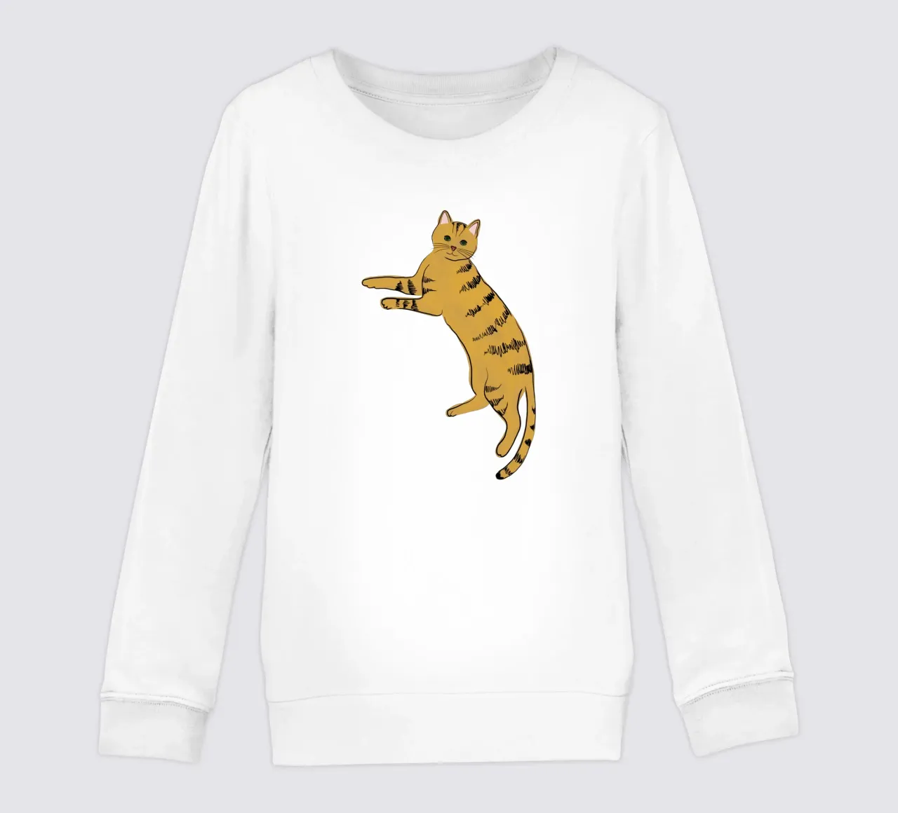 Gatto giallo felpa bambino da Orara Studio
