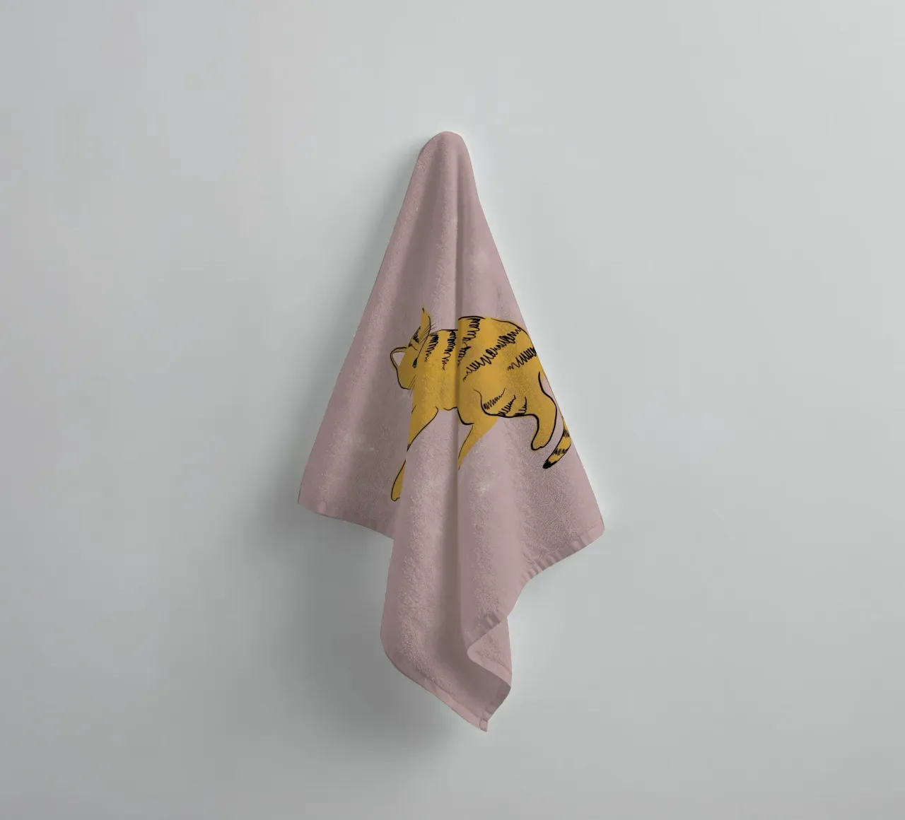 Chat jaune serviette de bain de Orara Studio