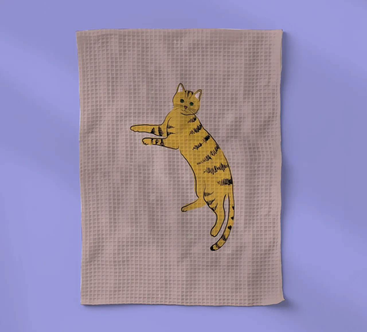 Chat jaune torchon de Orara Studio