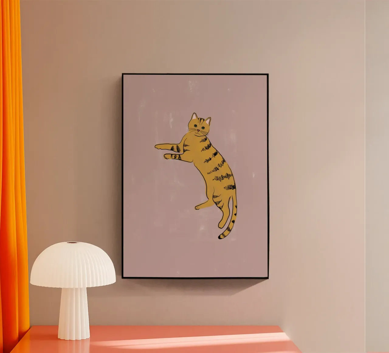 Gatto giallo plexiglass da Orara Studio