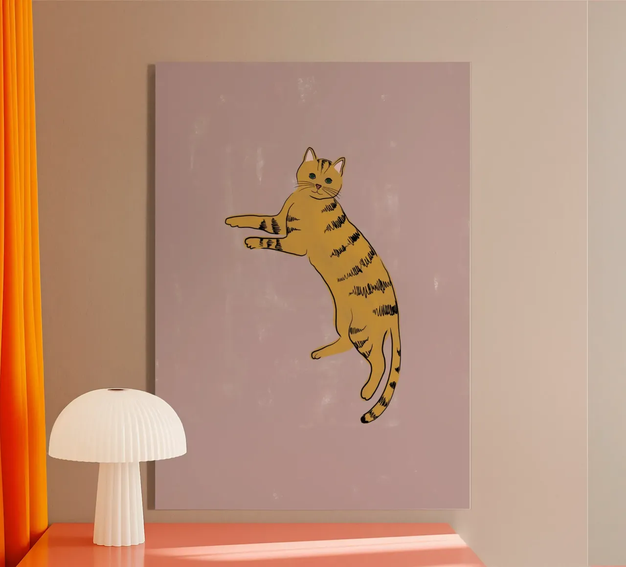 Gatto giallo plexiglass da Orara Studio