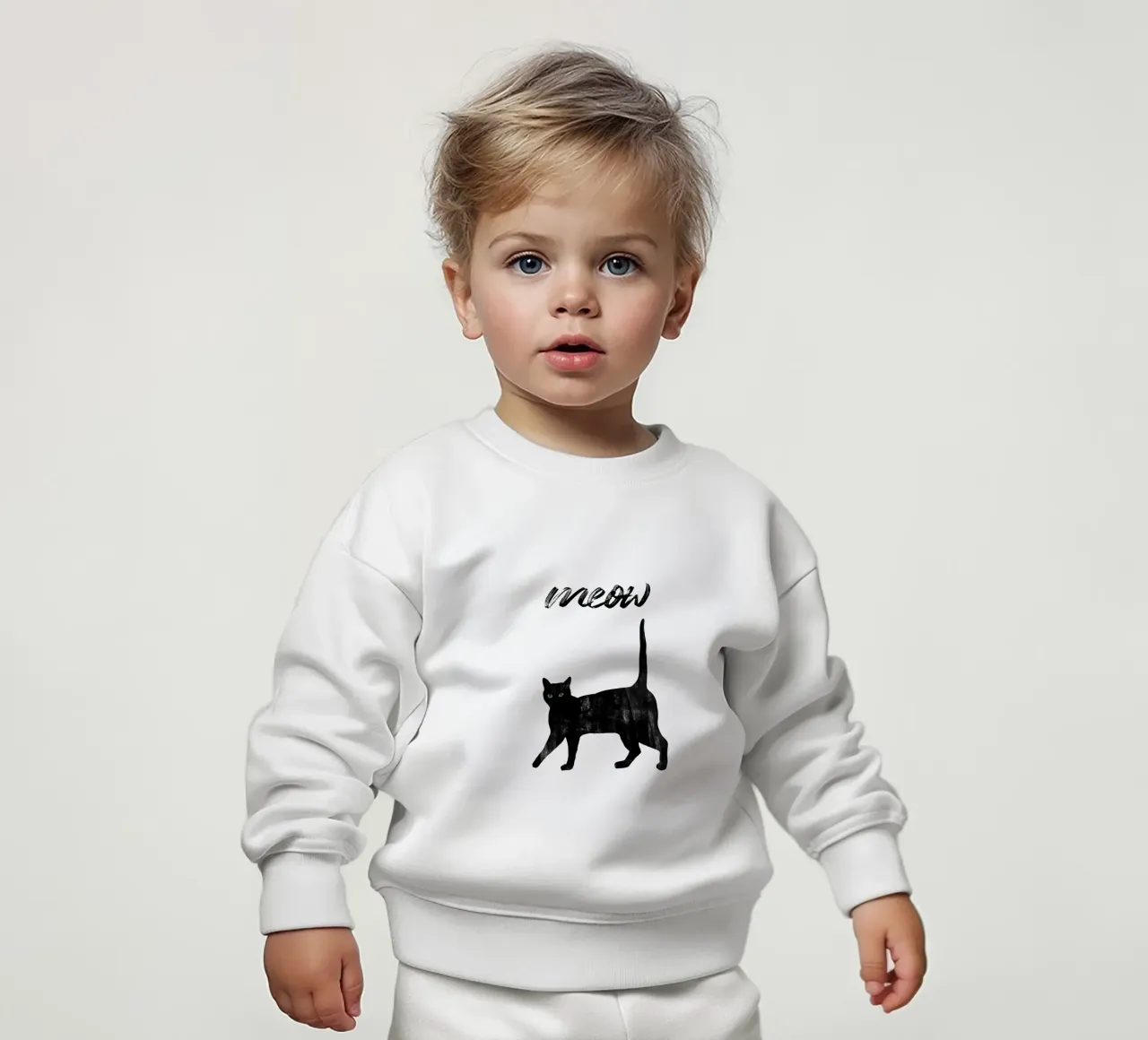 Citazione di un gatto - Meow felpa neonato da Orara Studio