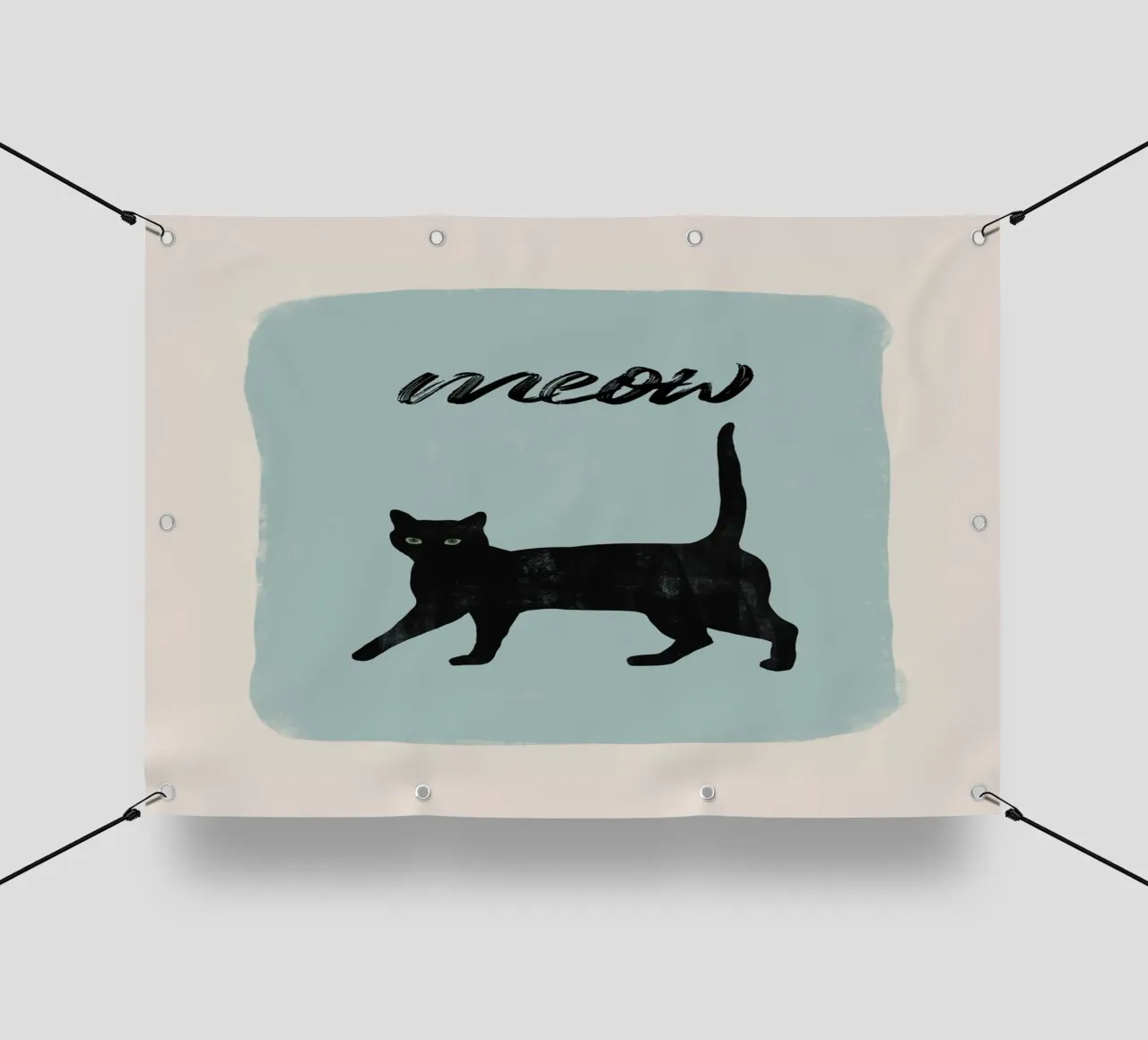 Citazione di un gatto - Meow telo in pvc da Orara Studio