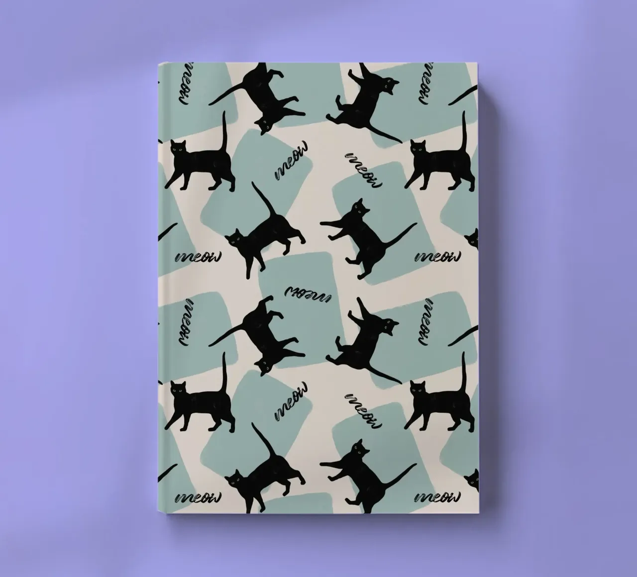 Cat Quote - Meow notebook by Orara Studio