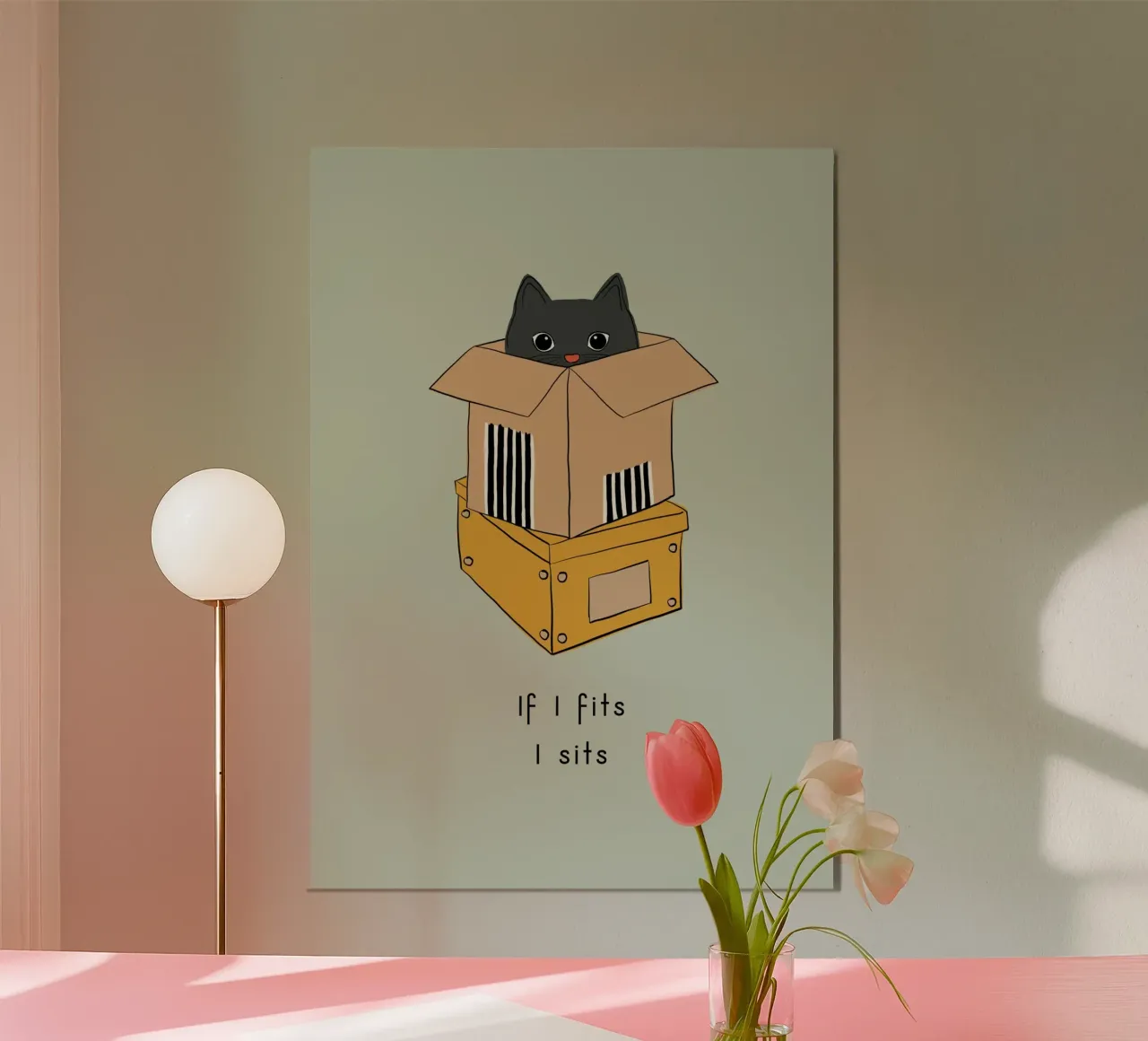 Citazione di gatto - Se mi adatto poster da Orara Studio