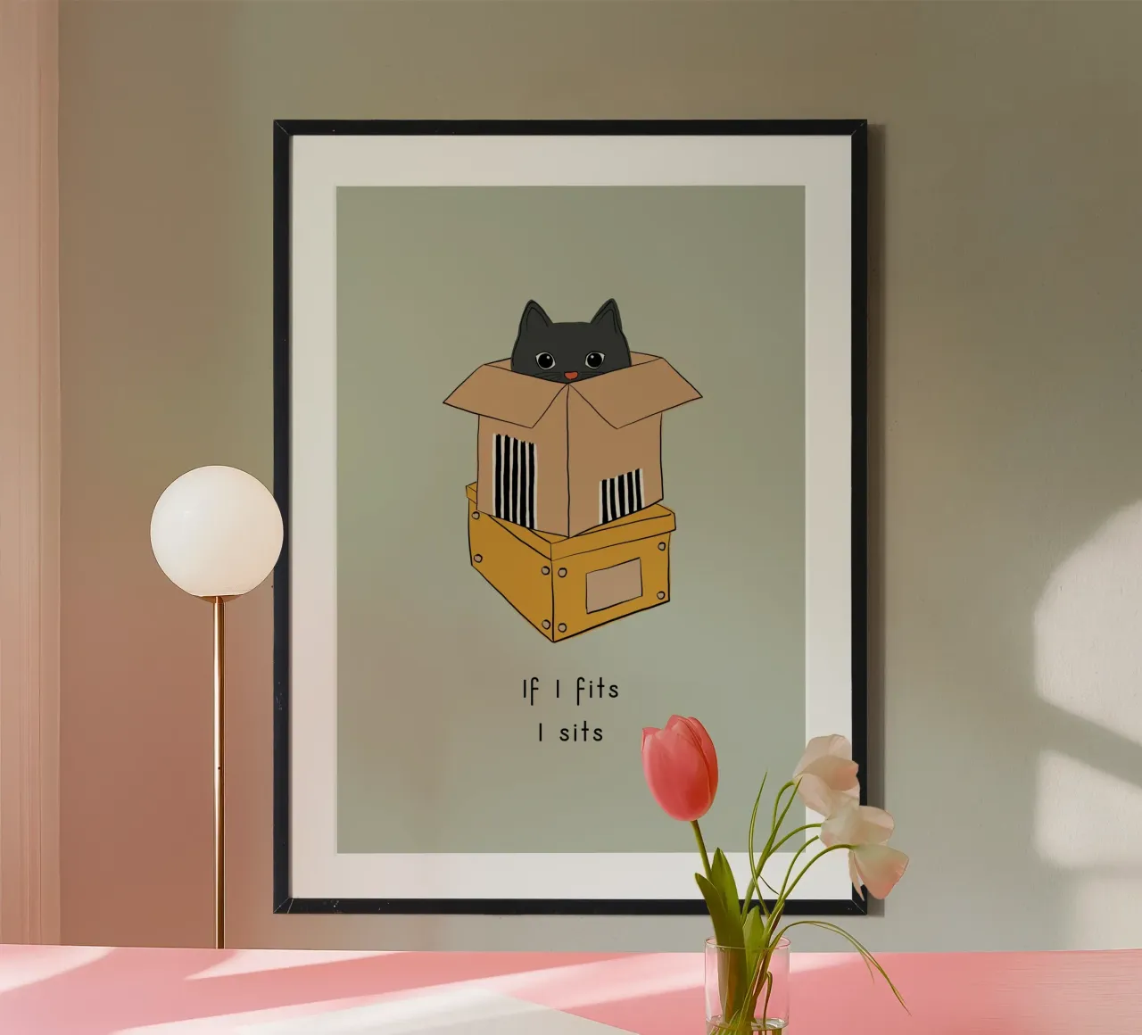 Citazione di gatto - Se mi adatto poster da Orara Studio