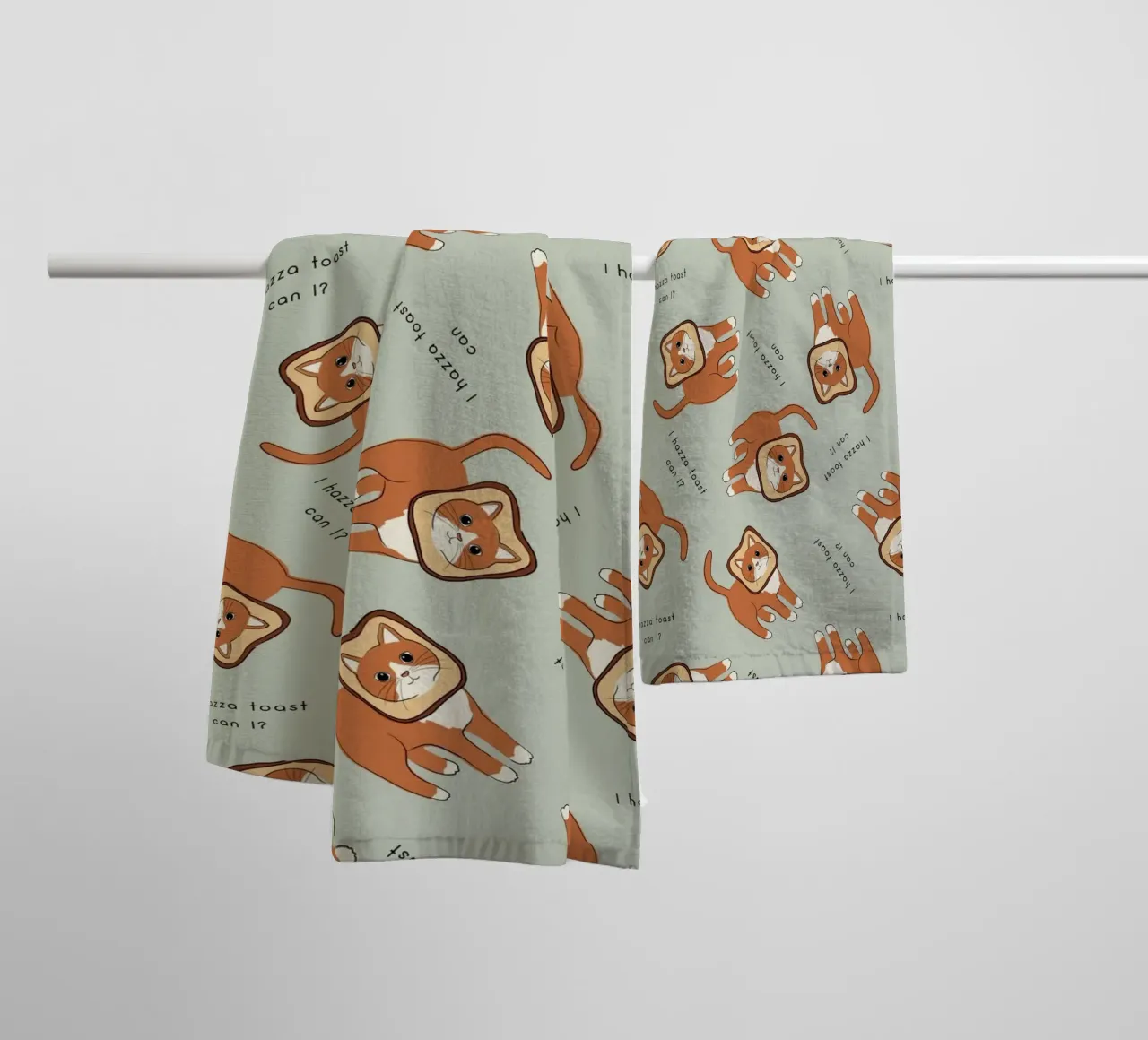 Citazione di un gatto - Toast asciugamano da bagno da Orara Studio