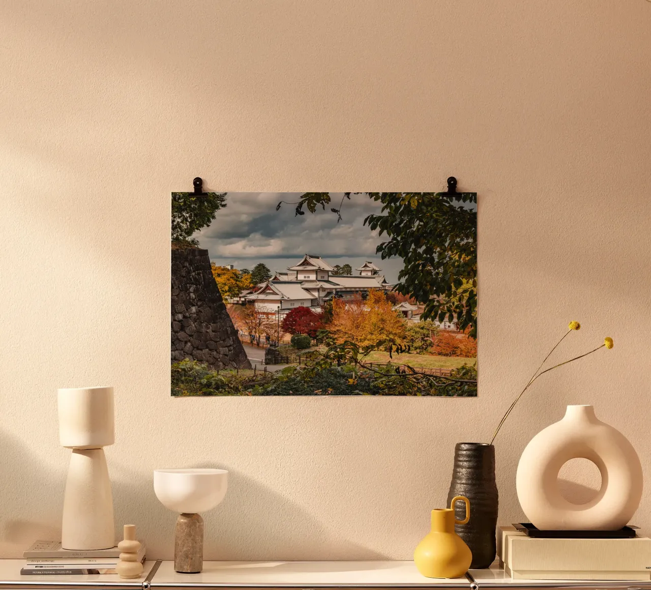 Il castello di Kanazawa in Giappone poster da Marcel Bisig